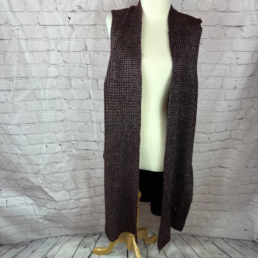 Chico's (2) sweater vest cardigan duster womens L layer boho
